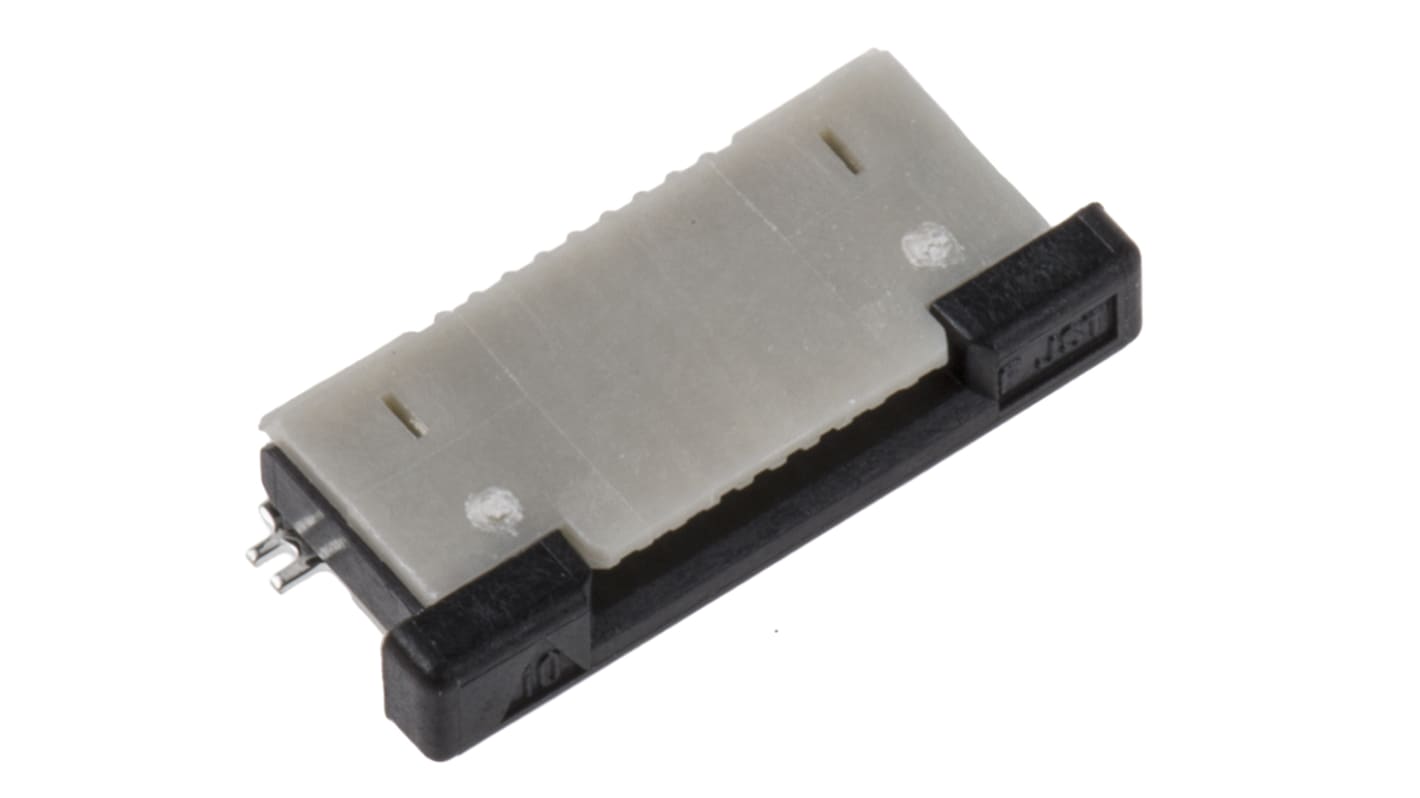 Conector FPC hembra Recto JST serie FLZT de 10 vías, paso 0.5mm, 1 fila, para soldar