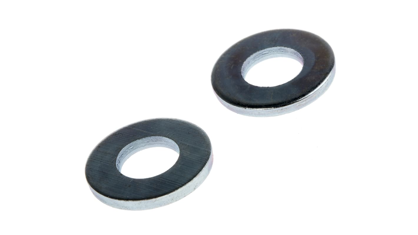 Bright Zinc Plated Steel Plain Washers, M6, BS 4320