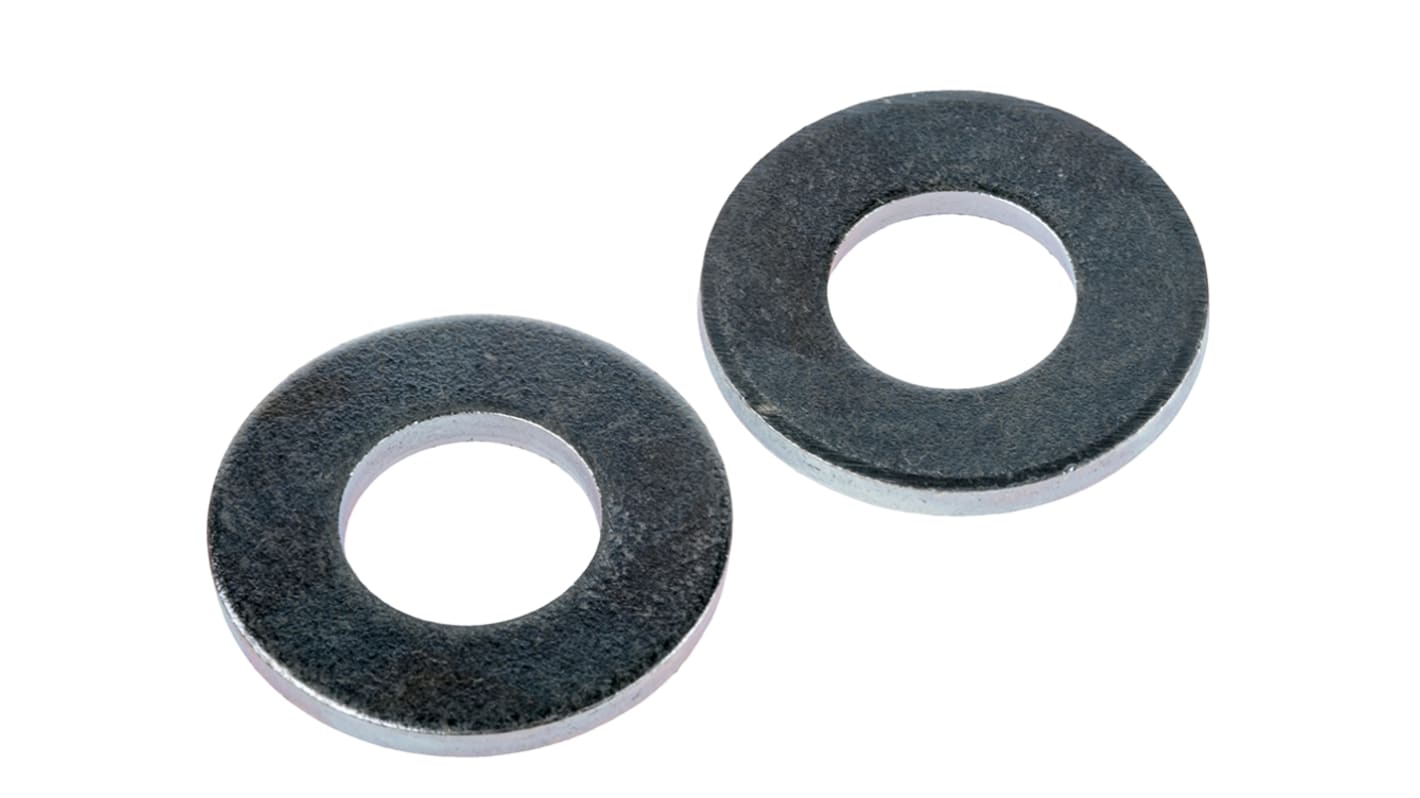 Bright Zinc Plated Steel Plain Washers, M12, BS 4320