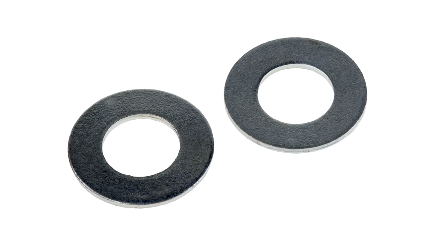 RS PRO Unterlegscheiben für M10, M10 Schrauben Glanzverzinkt Flach-, 1.45mm x 10.5mm x 22mm, Stahl