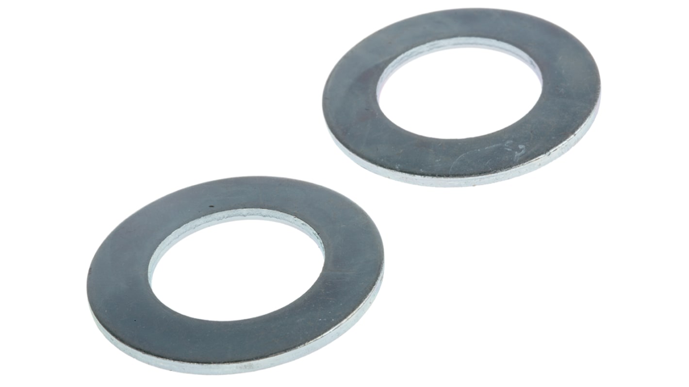 Bright Zinc Plated Steel Plain Washers, M20, BS 4320