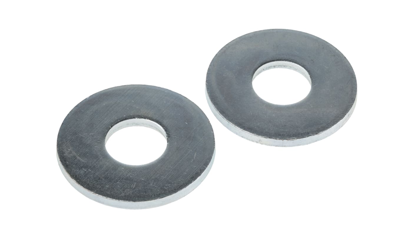 RS PRO Unterlegscheiben für M16 Schrauben Glanzverzinkt Flach-, 4mm x 18mm  x 48mm, Stahl