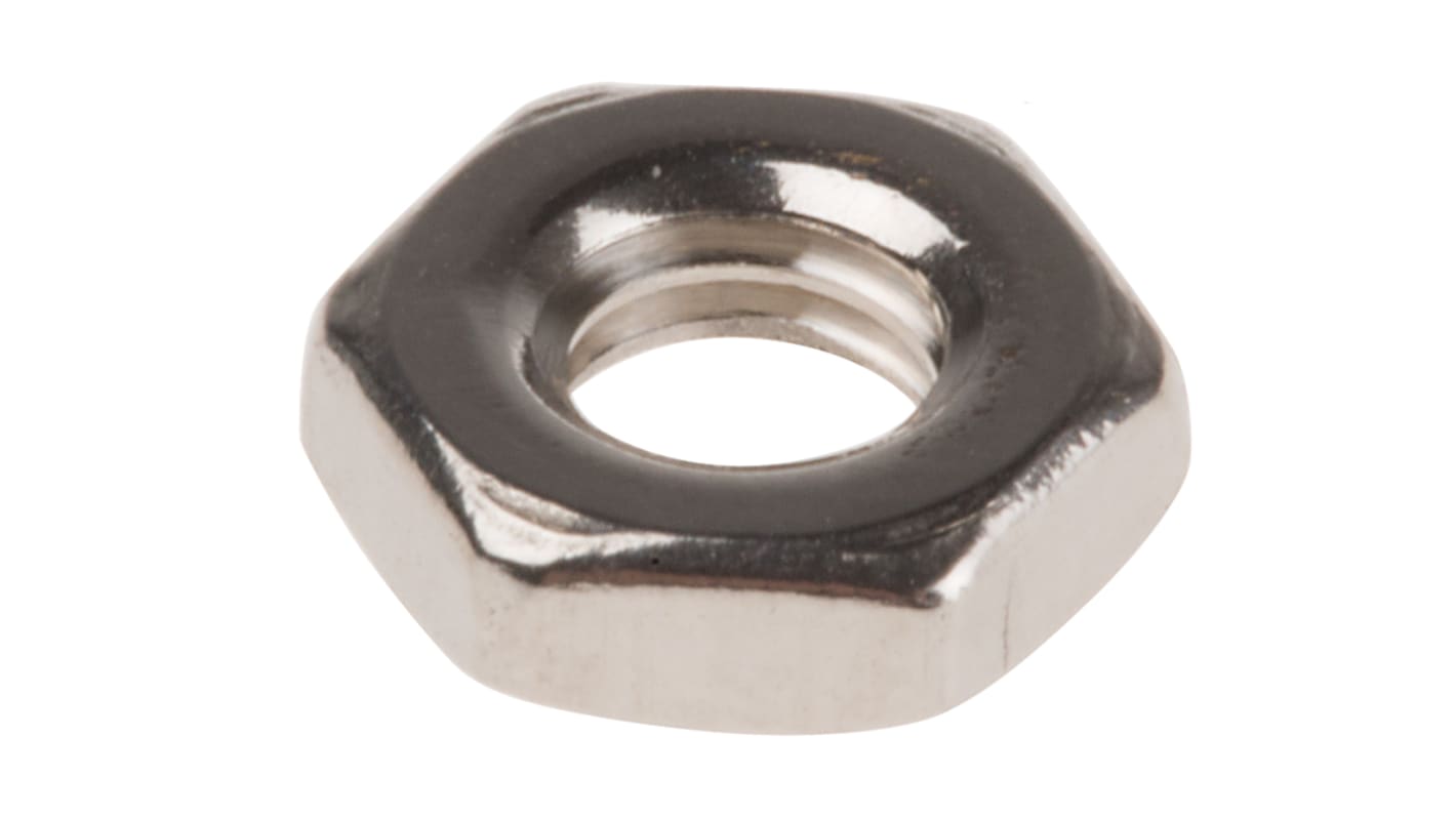 RS PRO, Plain Stainless Steel Hex Nut, DIN 439, M4