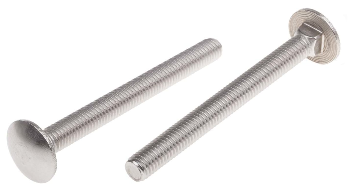 Bullone a testa piana in Acciaio inox Liscio RS PRO, filettatura M8, lunghezza 80mm