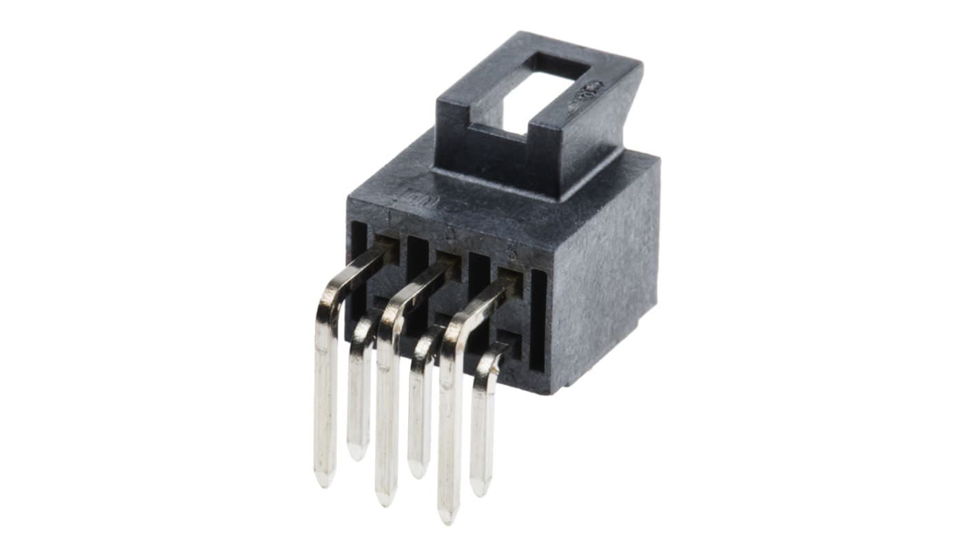 Conector macho para PCB Ángulo de 90° Molex serie Nano-Fit de 6 vías, 2 filas, paso 2.5mm, para soldar, Orificio Pasante
