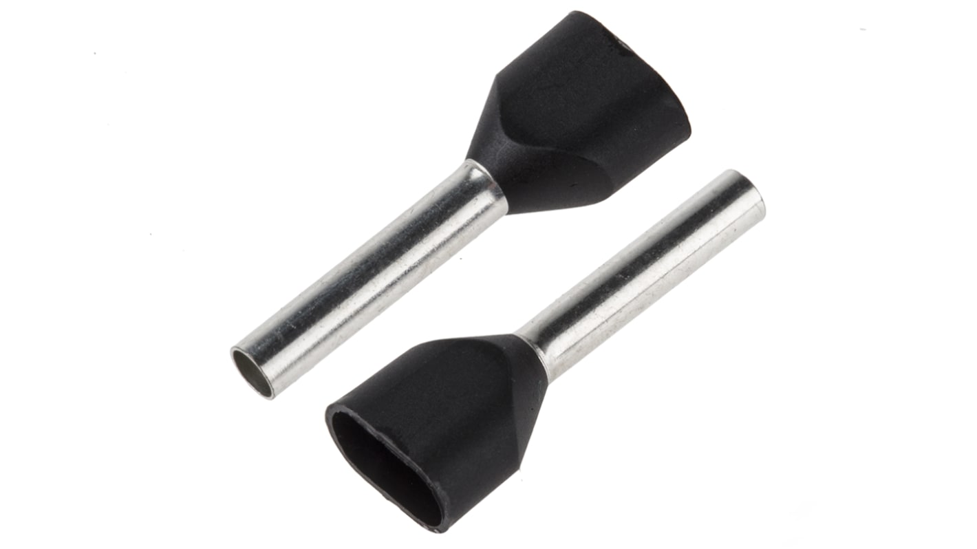 Embout à sertir JST série TWE, 2 x 1.5mm², Noir, longueur 12mm, 2 entrées