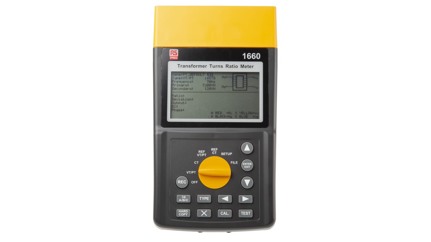 Transformer Turns Ratio Meter, 34Vrms excitation voltage 0.8 → 2000 ratio range