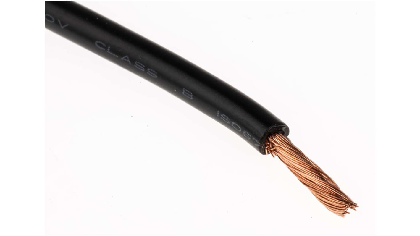 Fils de câblage RS PRO, 2 mm², Noir, 30m, 600 V