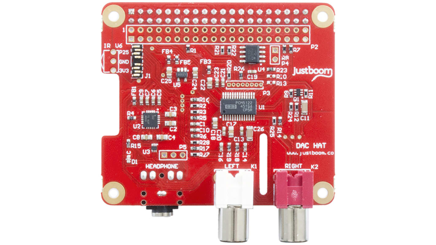 Raspberry Pi HAT Audio CZAPKA DAC JustBoom do Raspberry Pi rozmiar HAT Pi Supply