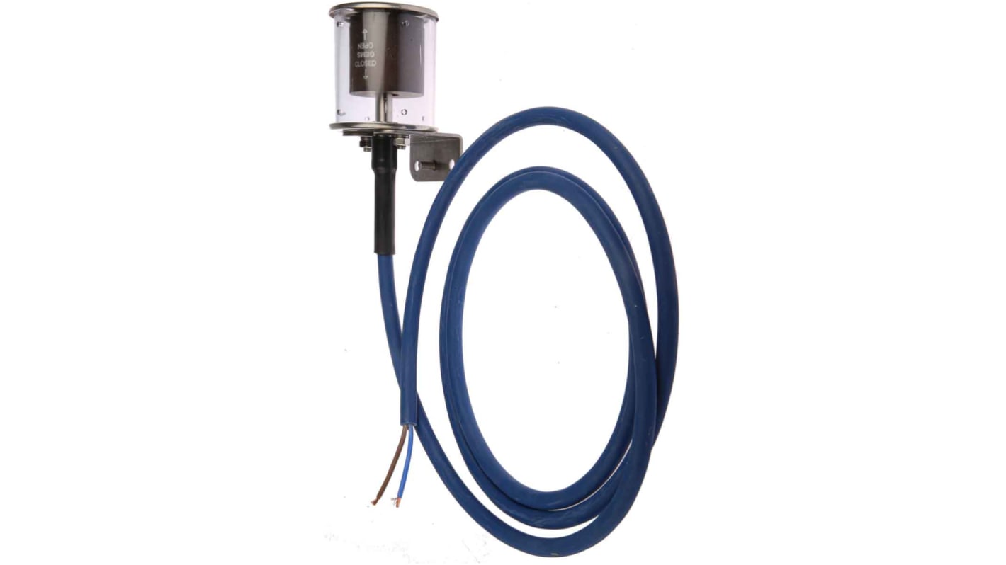 Gems Sensors LS-270-E Edelstahl Schwimmerschalter Kabelmontage, 1-poliger Schließer, -40°C → +80°C, mit 2m Leitung