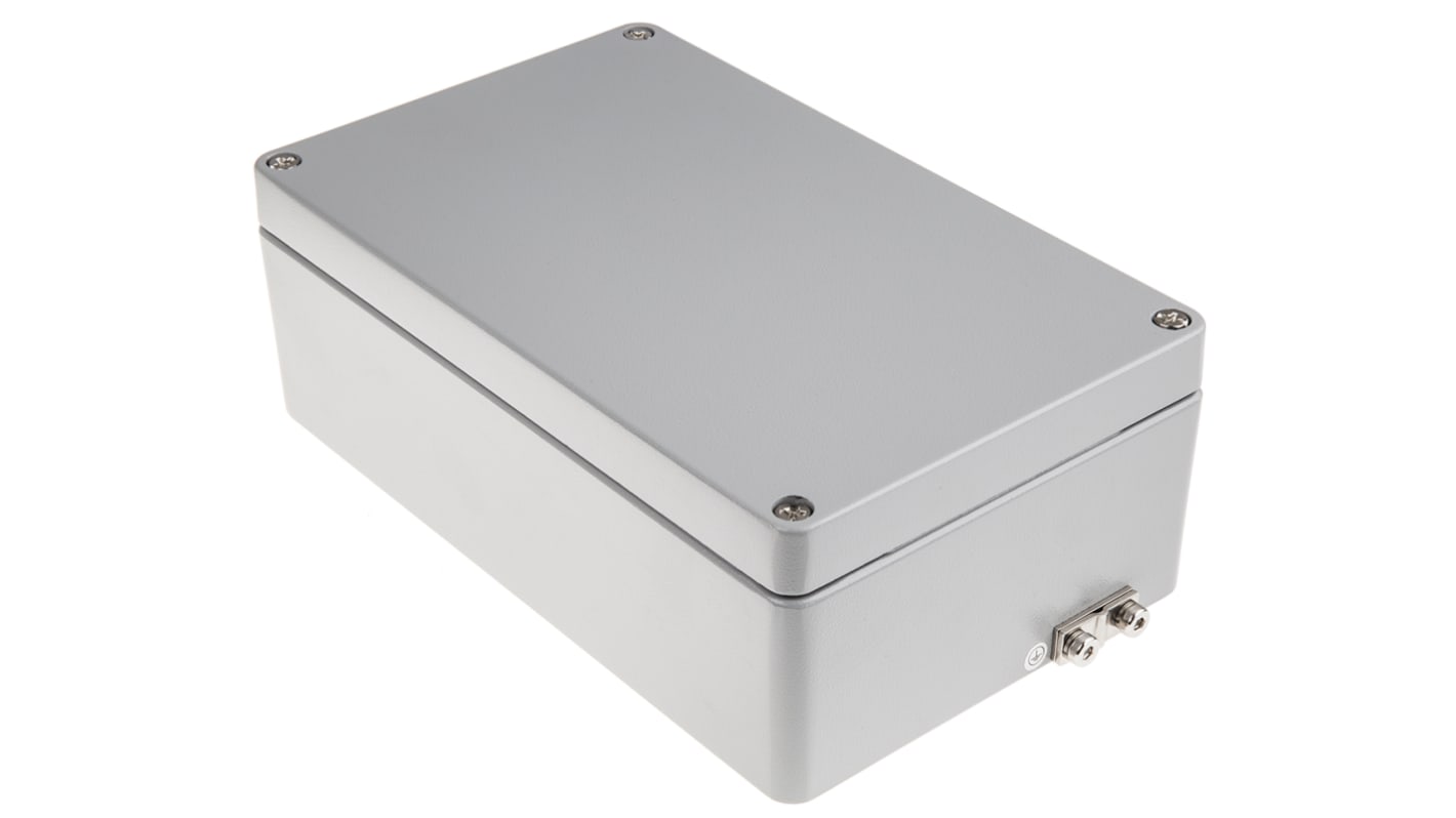 Caja RS PRO de Aluminio Gris, 90 x 260 x 160mm, IP65, IP66, IP67, IP68, , ATEX, IECEx