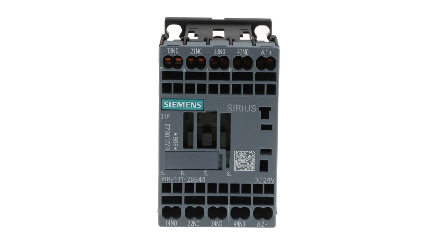 Siemens SIRIUS Innovation 3RH2 Leistungsschütz / 0,8 → 1,1 V Spule 3 Schließer + 1 Öffner, 690 V ac / 10 A