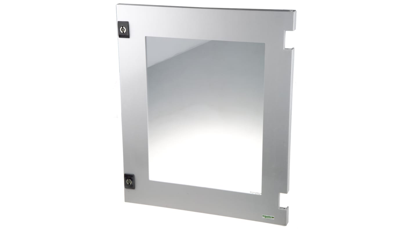 Puerta transparente Schneider Electric de Poliéster reforzado con fibra de vidrio de color Gris, 1000 x 800mm, para