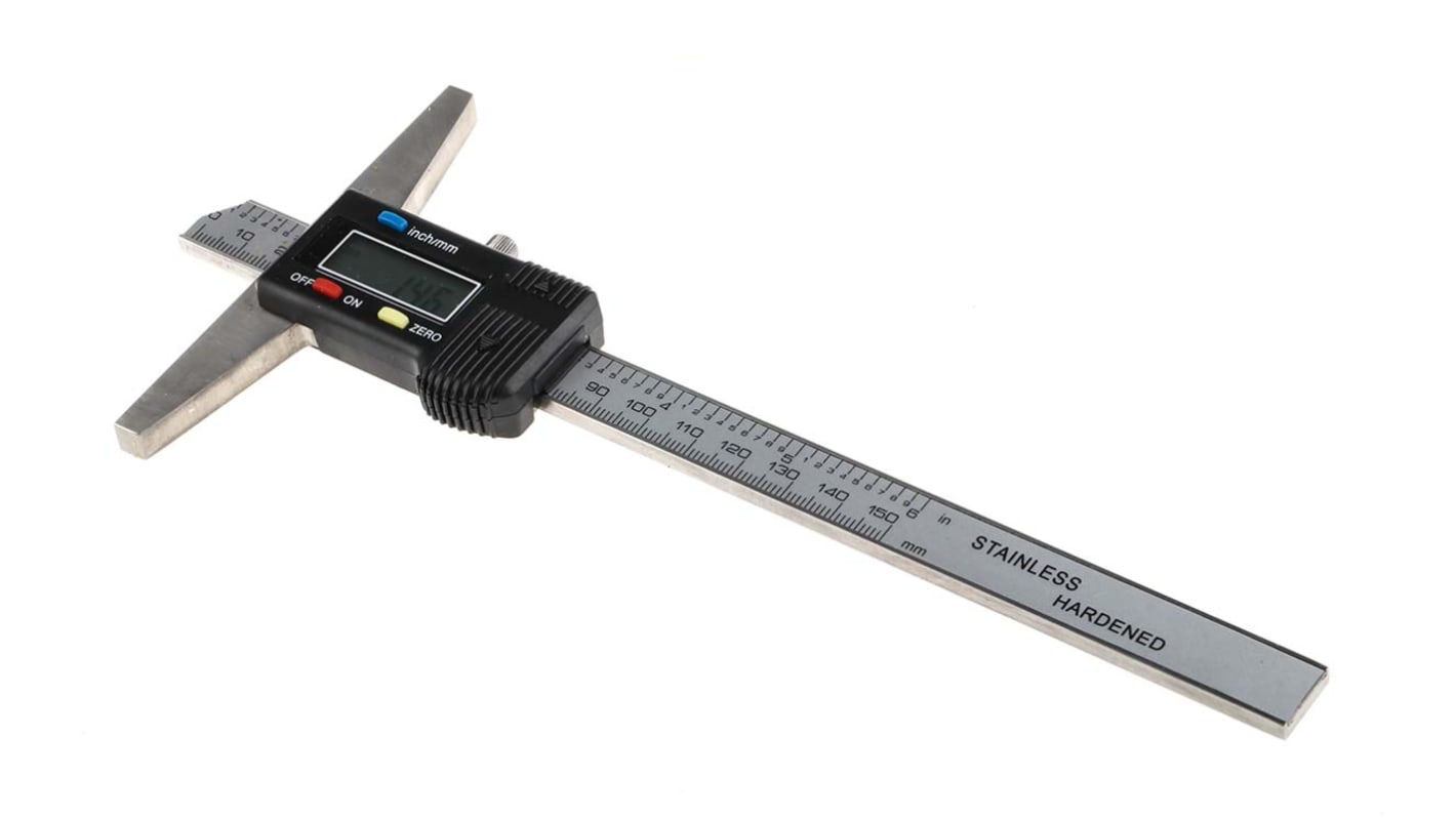 RS PRO 150mm Imperial & Metric Depth Gauge, Stainless Steel