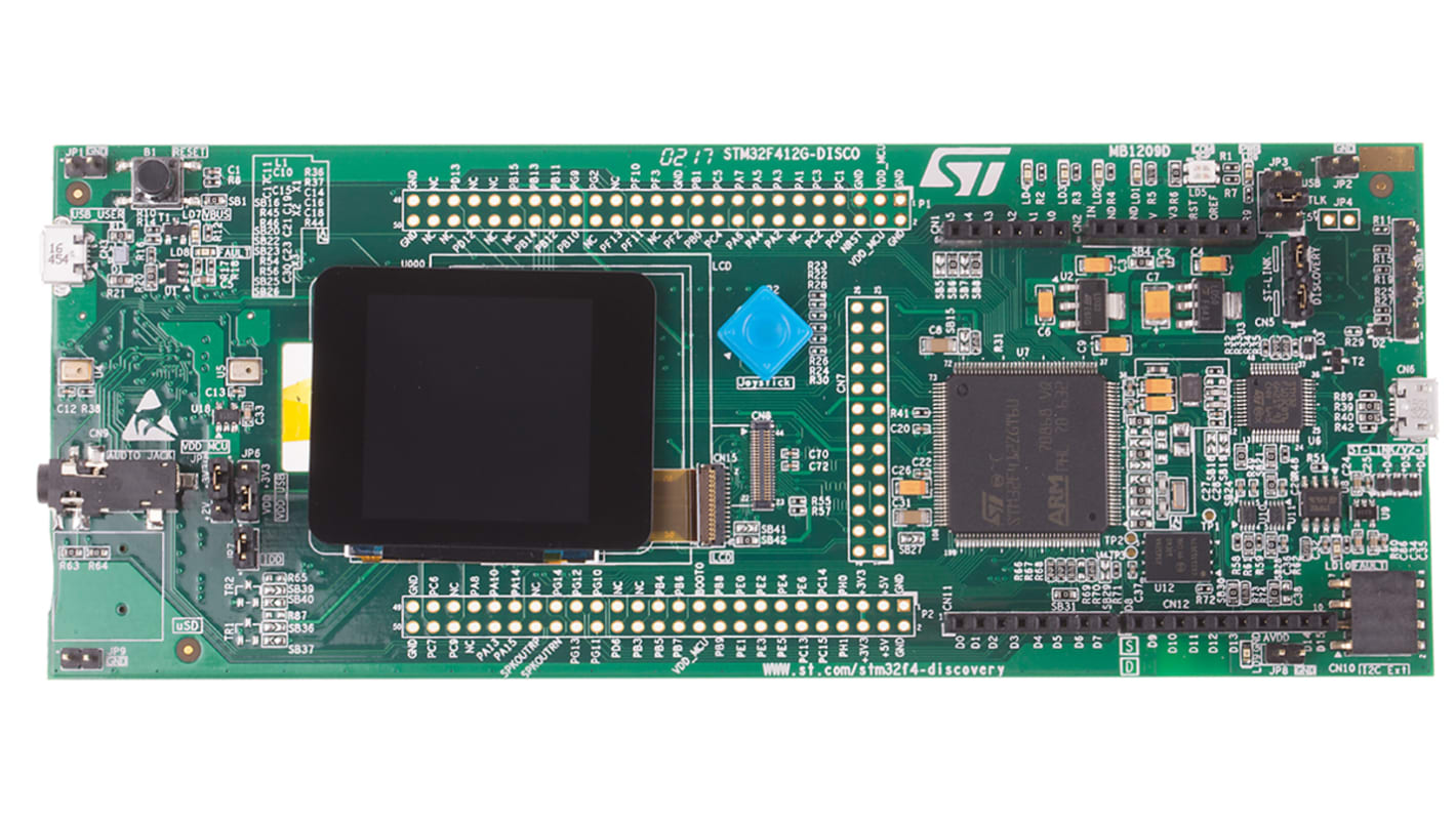 Płytka ewaluacyjna ARM Cortex M4F STMicroelectronics Discovery Mikrokontroler Mikrokontroler STM STM32F412G-DISCO