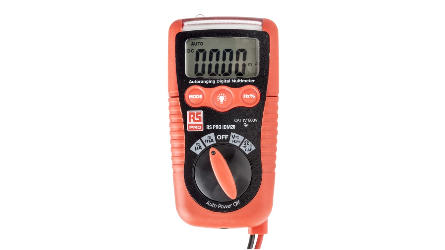 RS PRO IDM20 Multimeter, 200mA ac, 600V ac