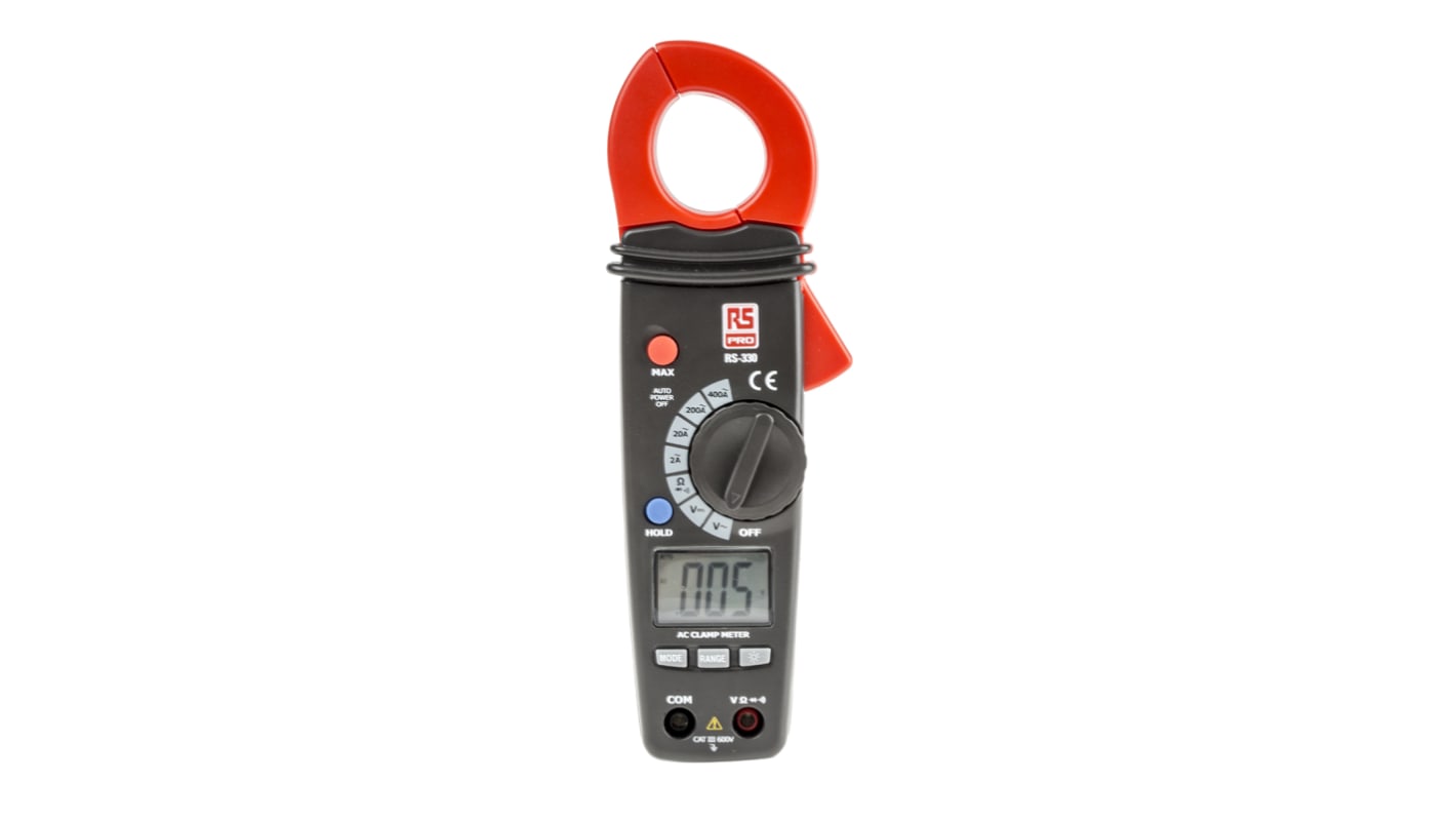 RS PRO RS330 Clamp Meter, Max Current 400A ac With UKAS Calibration