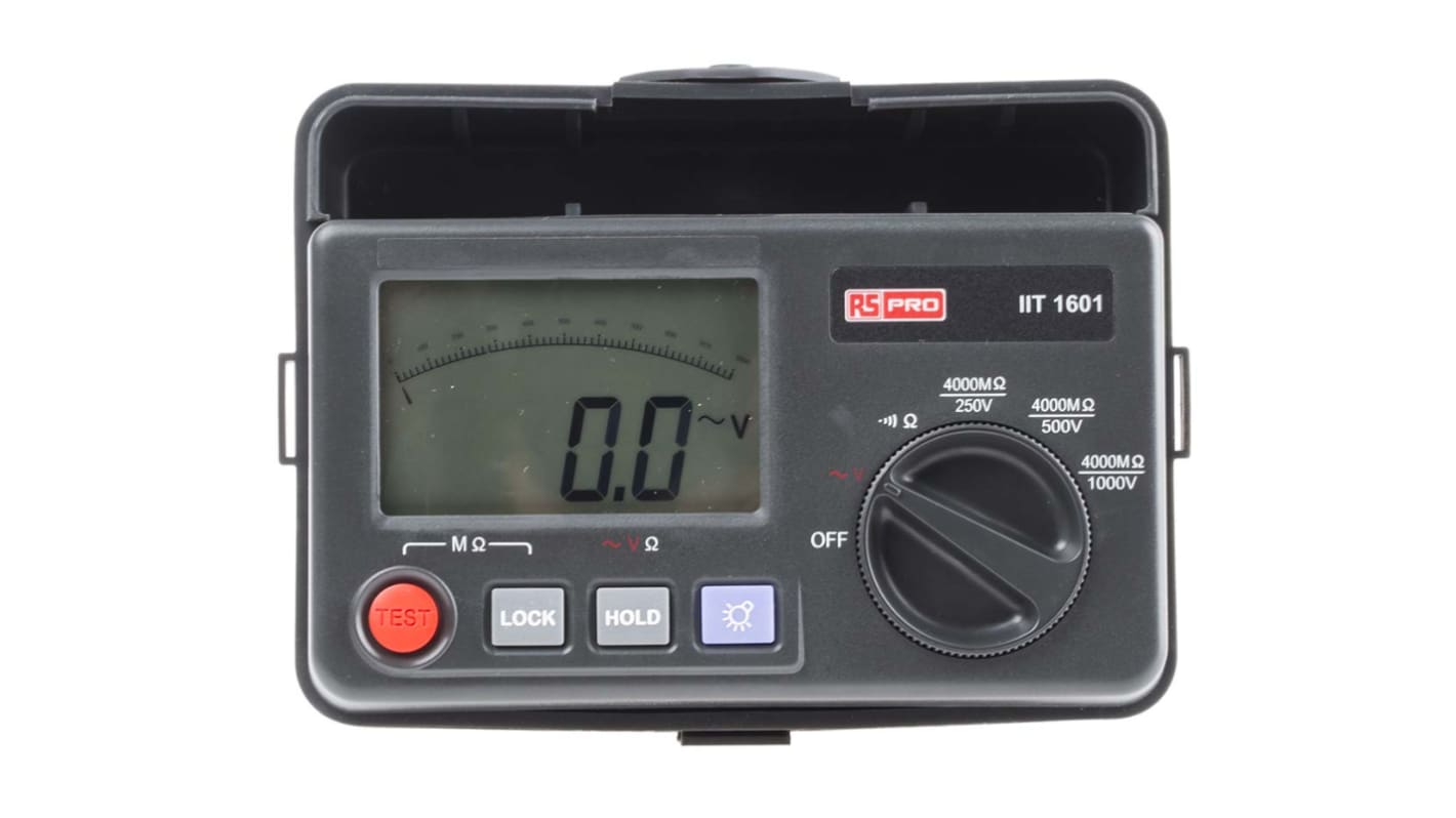 Tester d'isolamento RS PRO IIT1601, 250V → 1000V