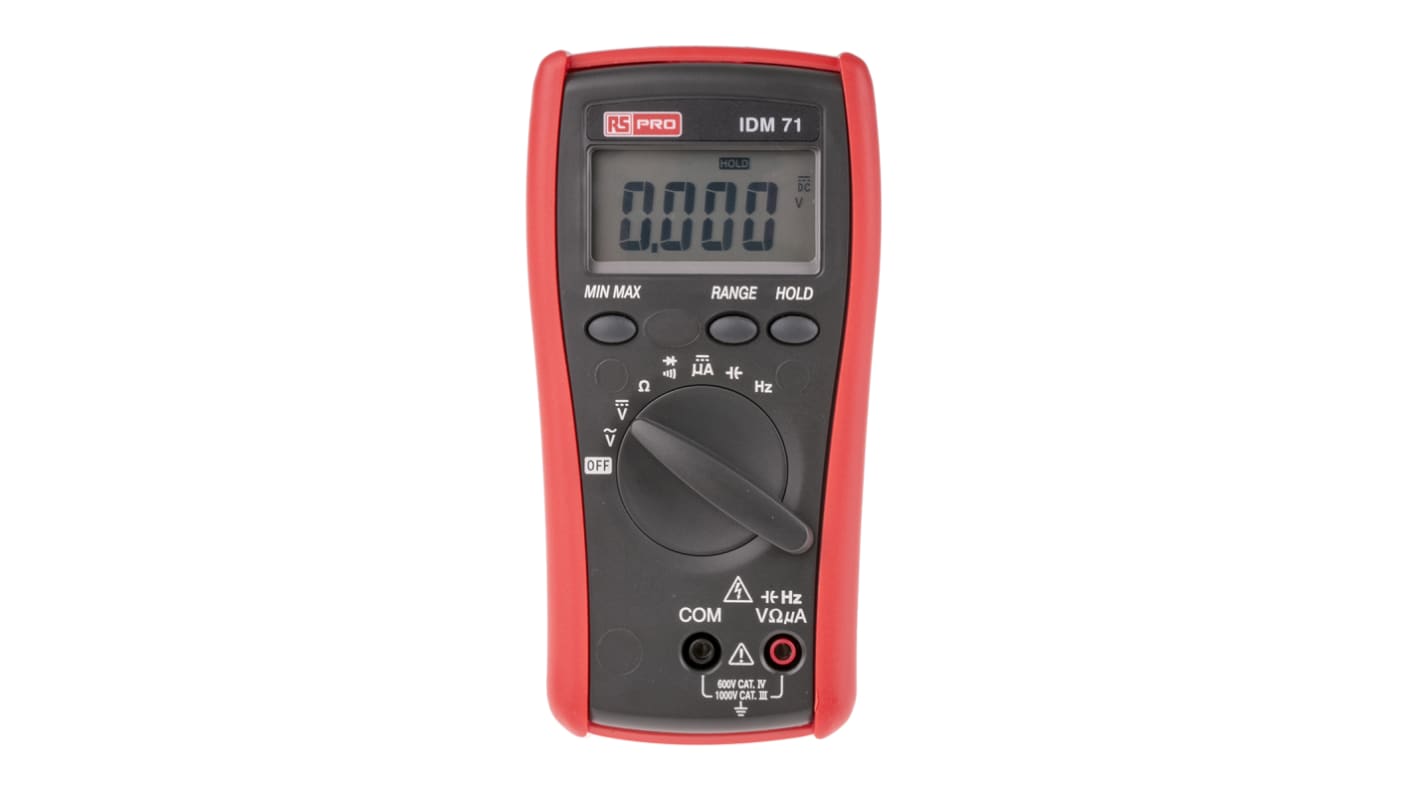 RS PRO IDM71 Multiméter (Kézi), max.: 6mA ac, max.: 750V ac