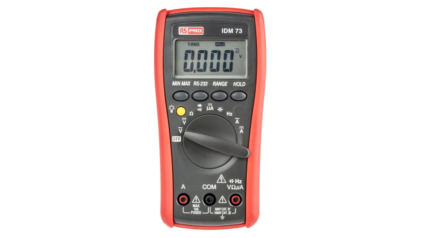 RS PRO IDM73 Multimeter, 10A ac, 750V ac