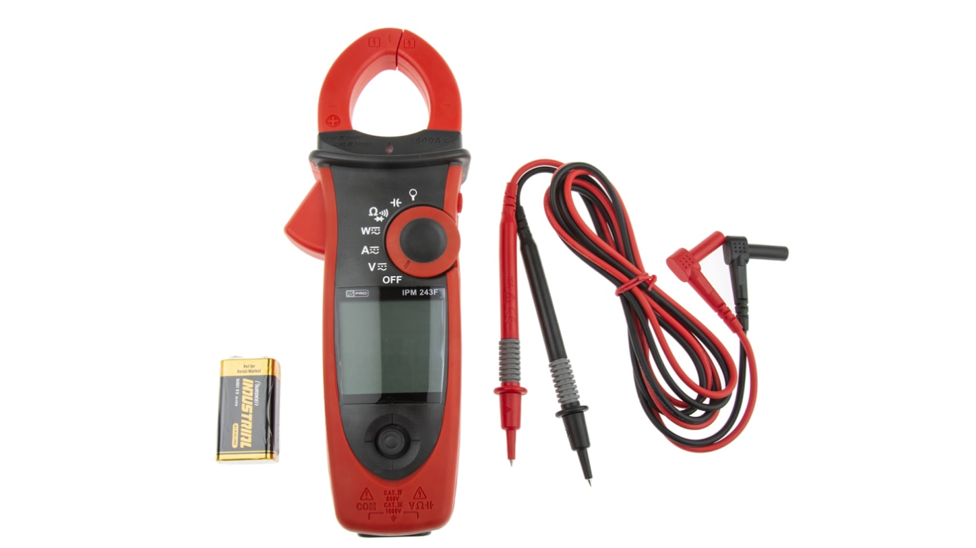 RS PRO IPM243F Clamp Meter, 600A dc, Max Current 600A ac CAT III 1000 V, CAT IV 600 V