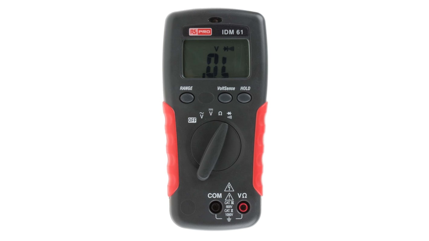 RS PRO IDM61 Multimeter, 750V ac, UKAS kalibreret