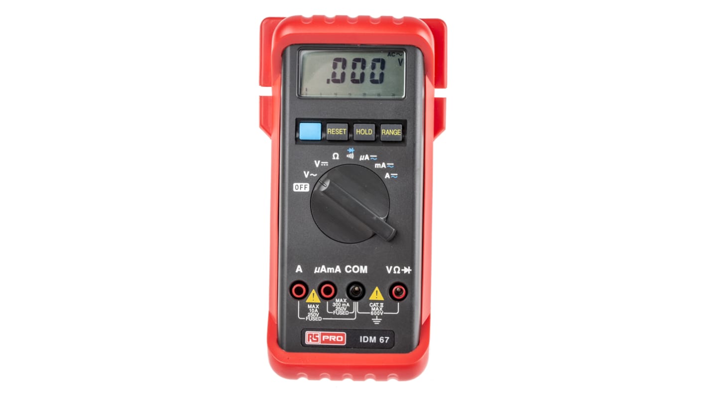RS PRO Handheld Digital Multimeter, 10A ac Max, 10A dc Max, 600V ac Max ...