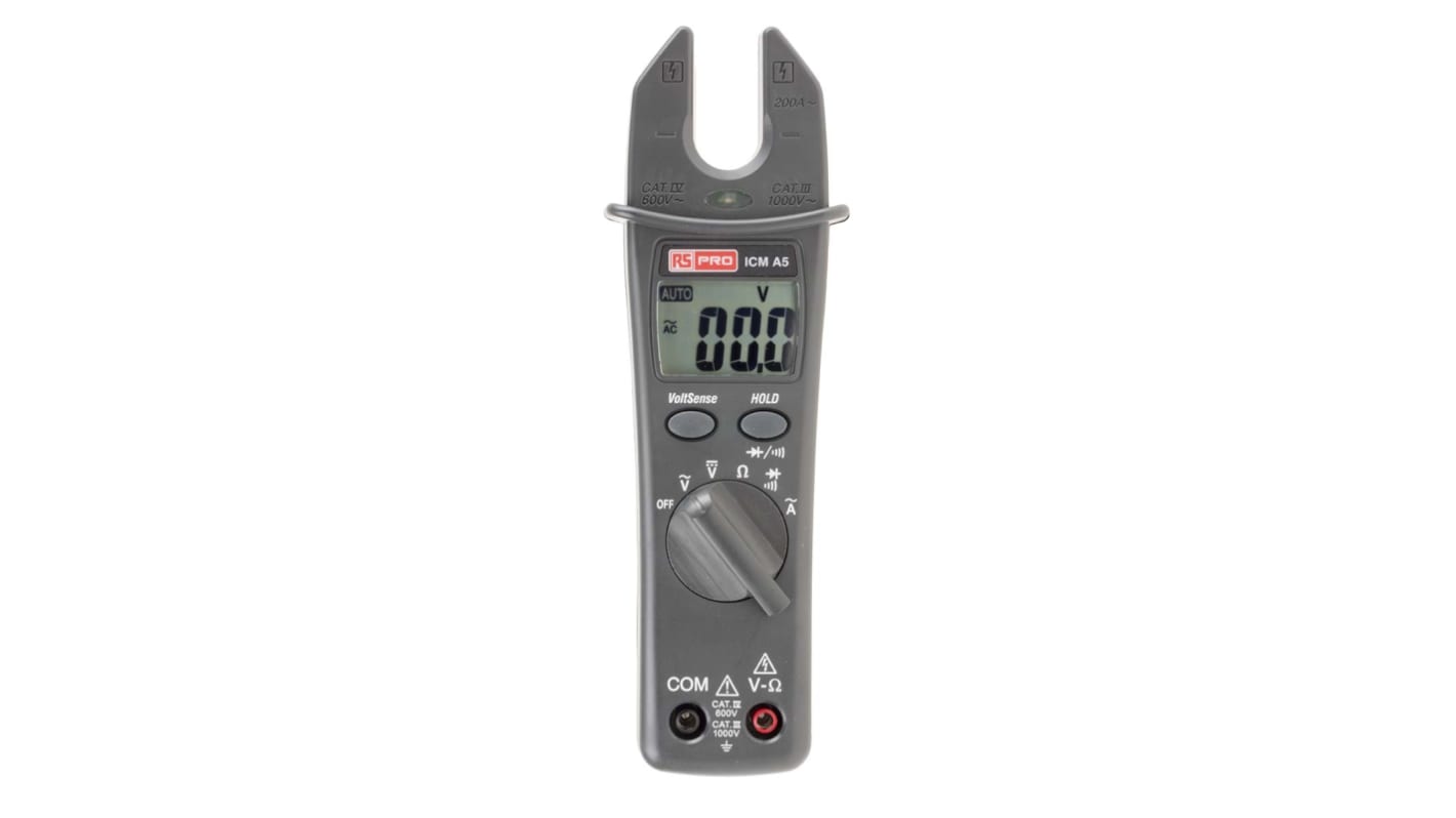 RS PRO ICMA5 Tangmeter, Max. AC strøm 200A ac, RSCAL kalibreret