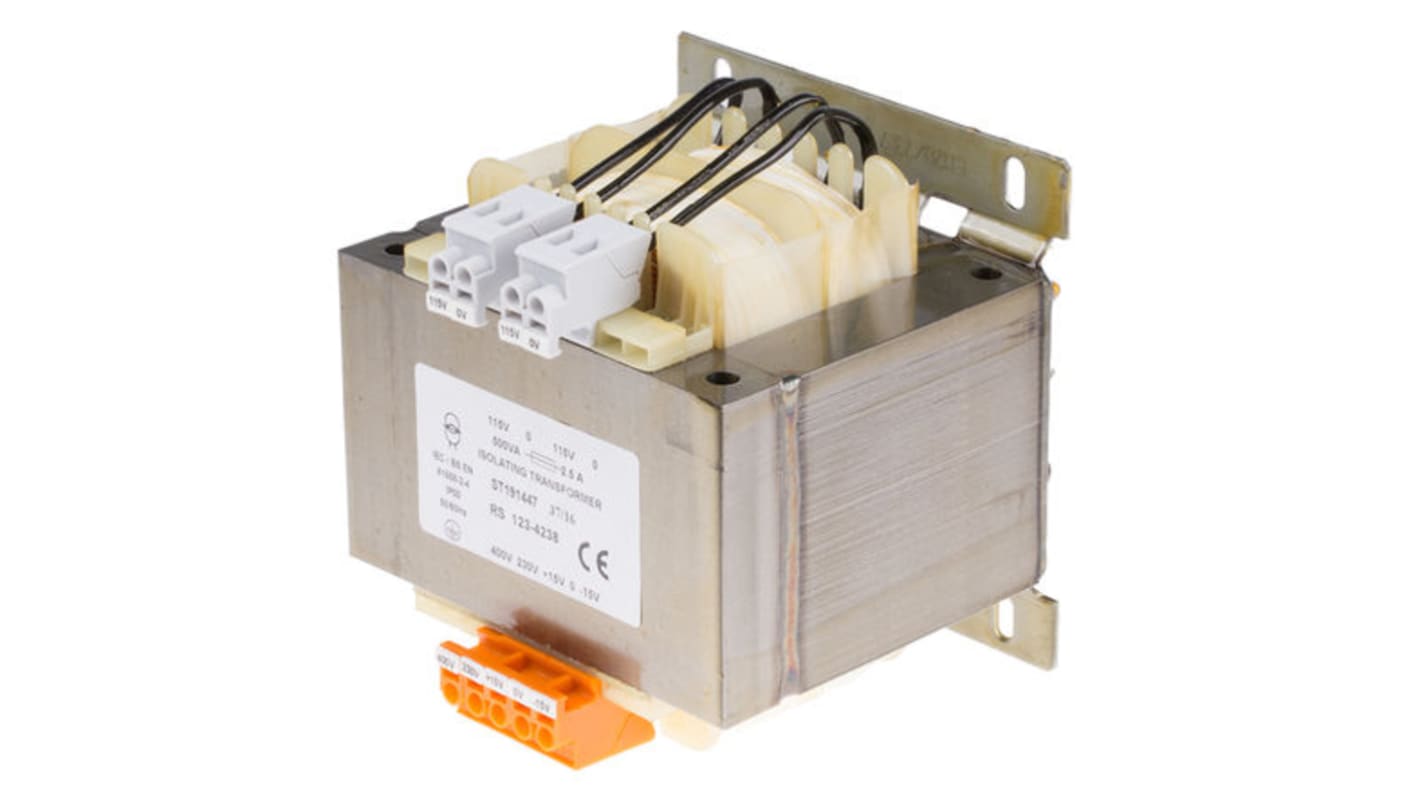 RS PRO 500VA Chassis Mounting Transformer, 2 x 115V ac