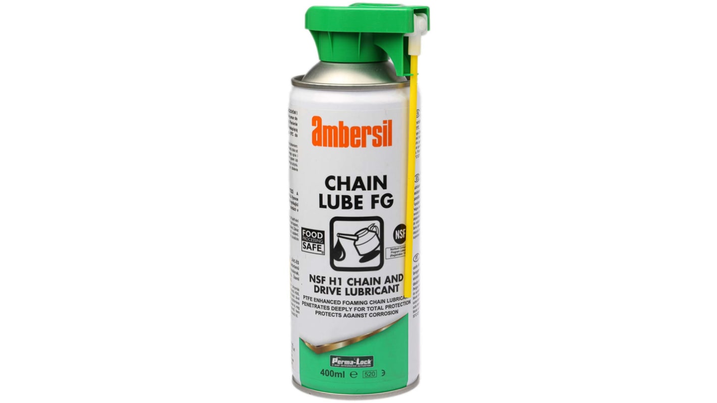 Ambersil Lubricant Oil, PTFE 400 ml Perma-Lock Chain Lube,Food Safe