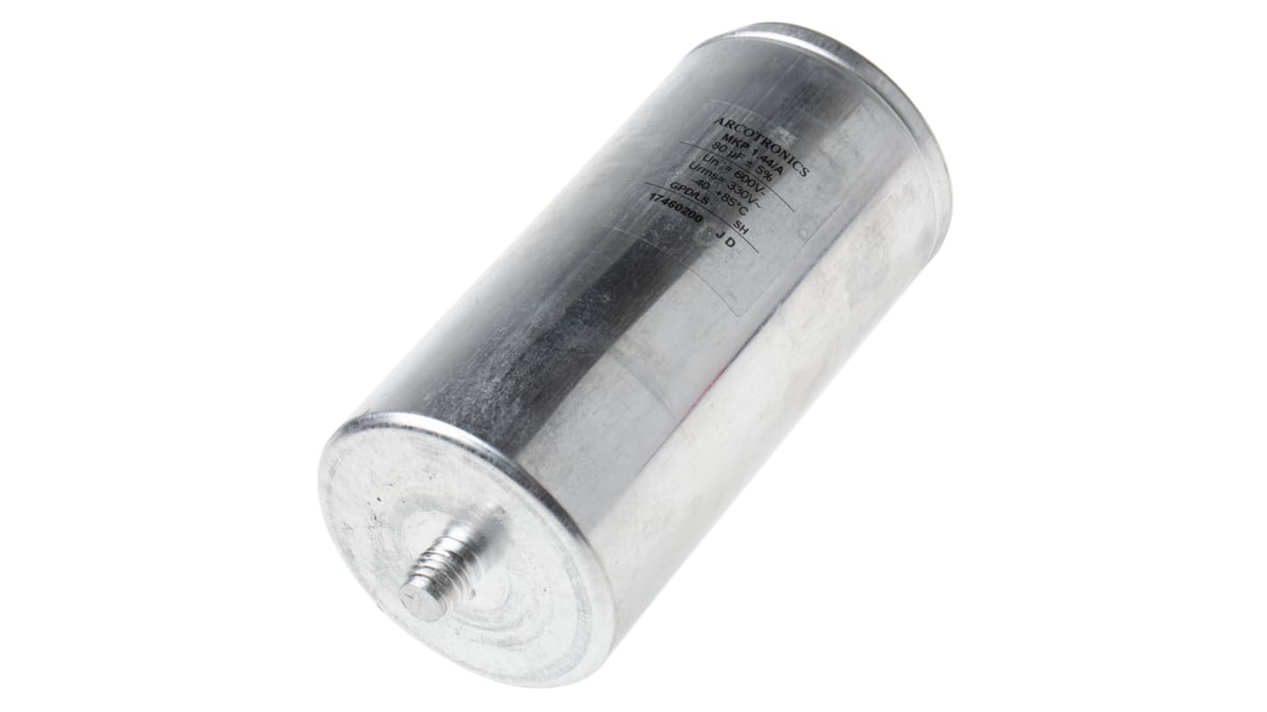 KEMET C44A Polypropylene Film Capacitor, 330 V ac, 600 V dc, ±5%, 80μF, Screw Mount