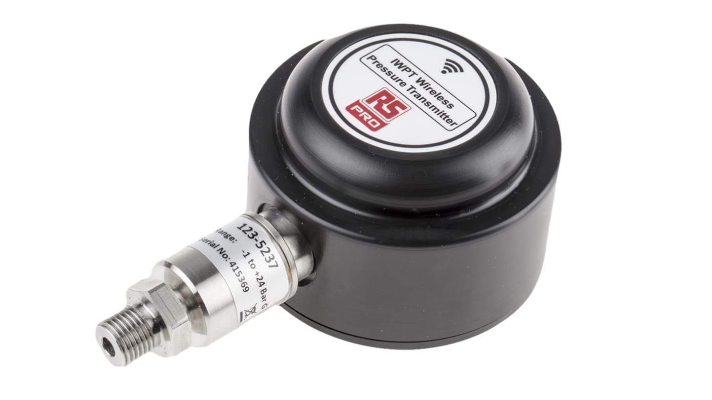 RS PRO Wireless Pressure Transducer, -1bar Min, 24bar Max, Analogue Output, Relative Reading