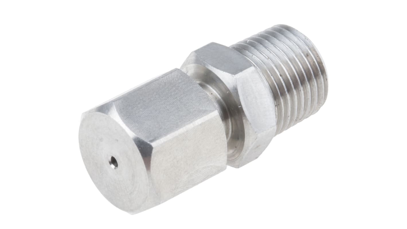 RS PRO, 1/8 NPT Compression Fitting for Use with Thermocouple or PRT Probe, 1mm Probe, RoHS Compliant Standard