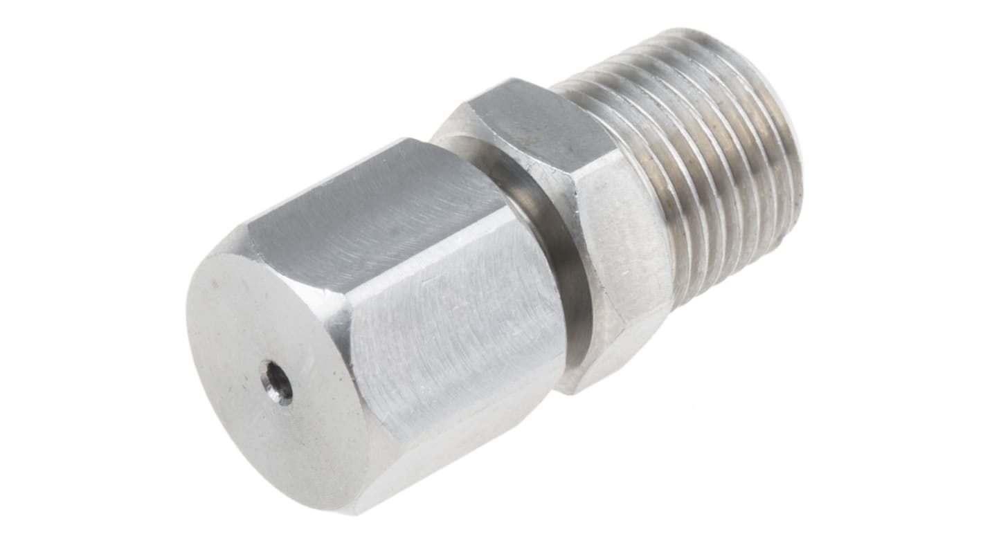 RS PRO In-Line Thermocouple Compression Fitting for Use with Thermocouple, 1/8 NPT, 1.5mm Probe, RoHS Compliant Standard