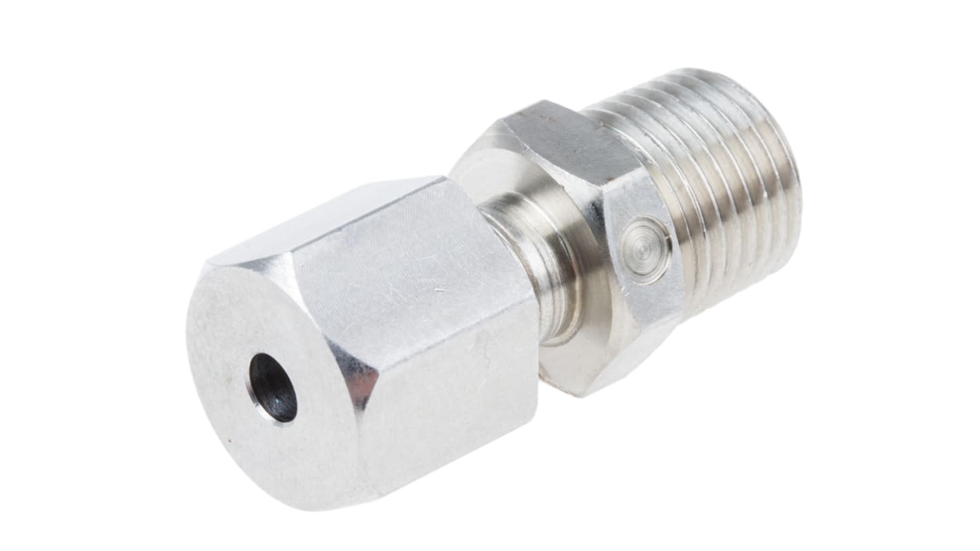 RS PRO, 1/8 NPT Thermocouple Compression Fitting for Use with Thermocouple, 3mm Probe, RoHS Compliant Standard