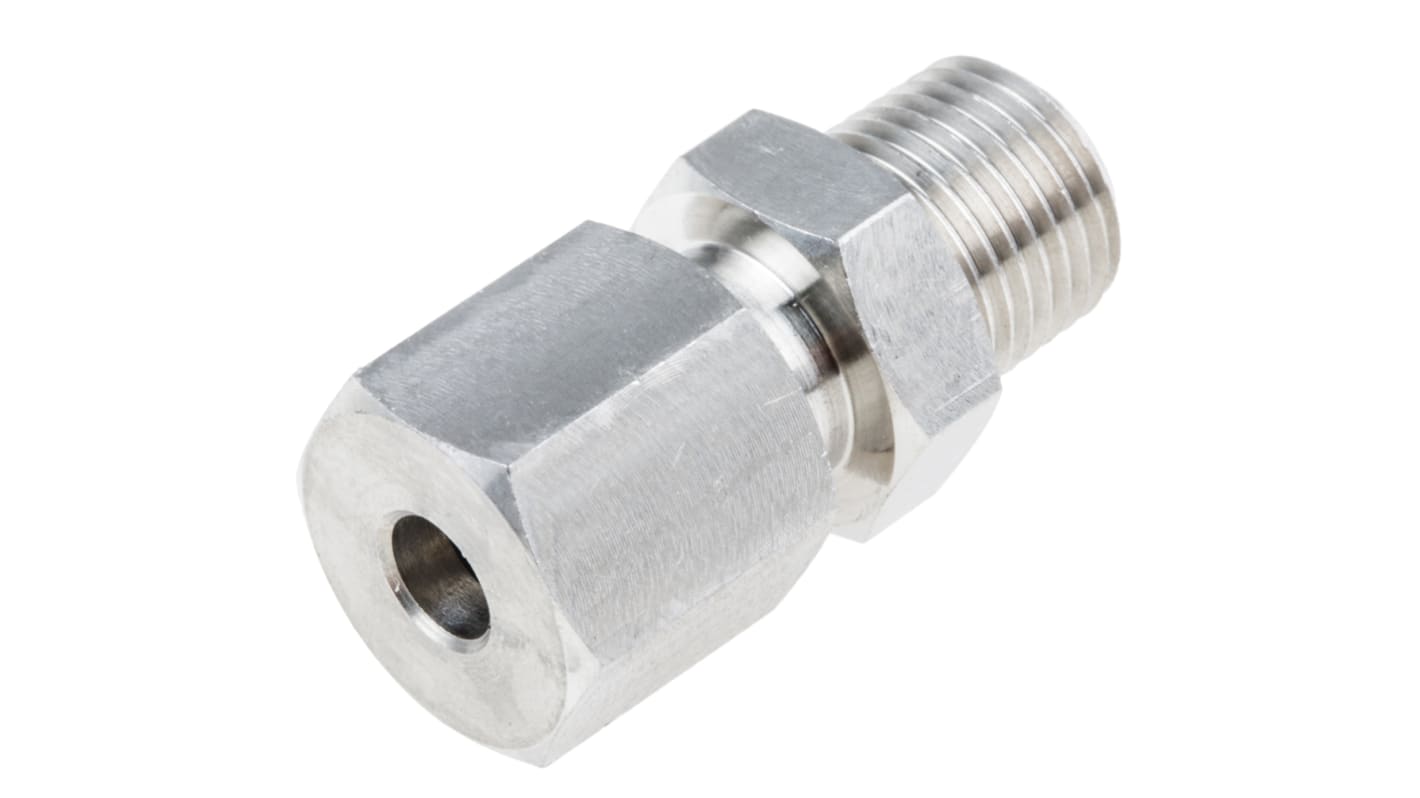 RS PRO, 1/8 NPT Thermocouple Compression Fitting for Use with Thermocouple, 4.5mm Probe, RoHS Compliant Standard