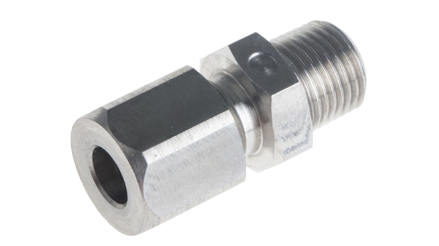 RS PRO, 1/8 NPT Thermocouple Compression Fitting for Use with Thermocouple, 6mm Probe, RoHS Compliant Standard
