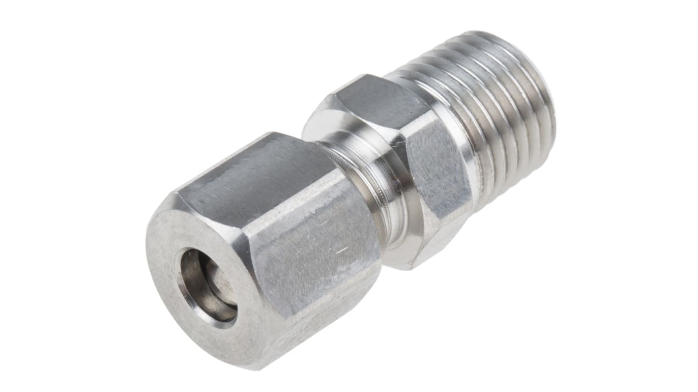 RS PRO, 1/4 NPT Thermocouple Compression Fitting for Use with Thermocouple, 1/4in Probe, RoHS Compliant Standard