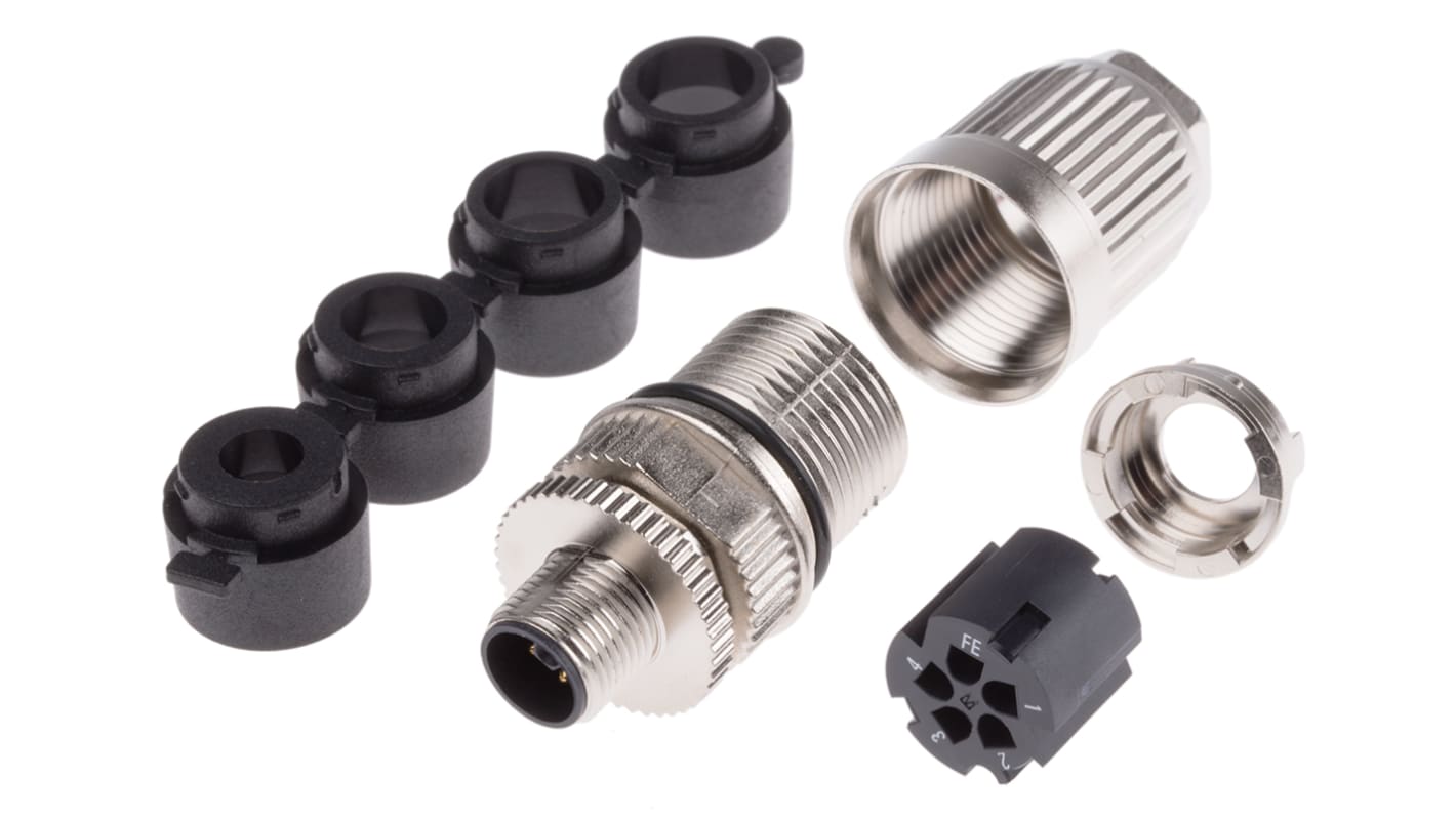 HARTING Circular Connector, 5 Contacts, Panel Mount, M12 Connector, Socket, Male, IP65, IP67, M12 Series