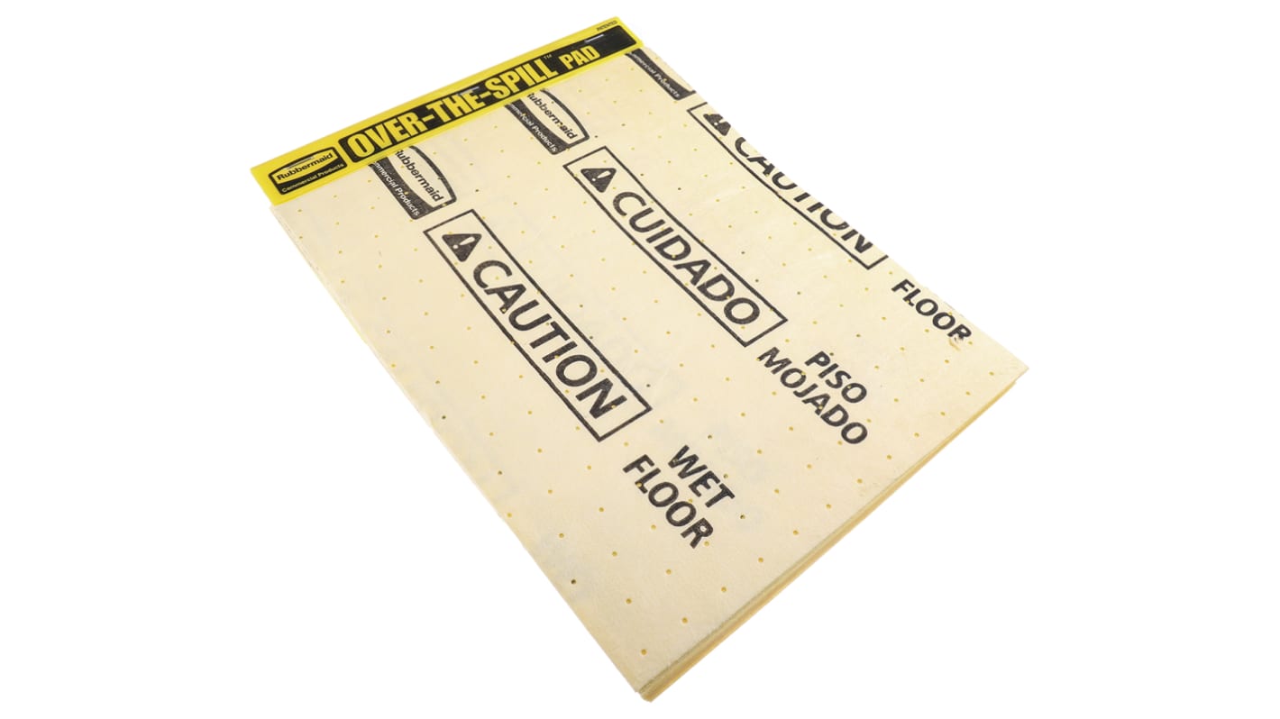 Kit para derrames Rubbermaid Commercial Products, contiene Almohadillas absorbentes x 25, tableta de plástico,