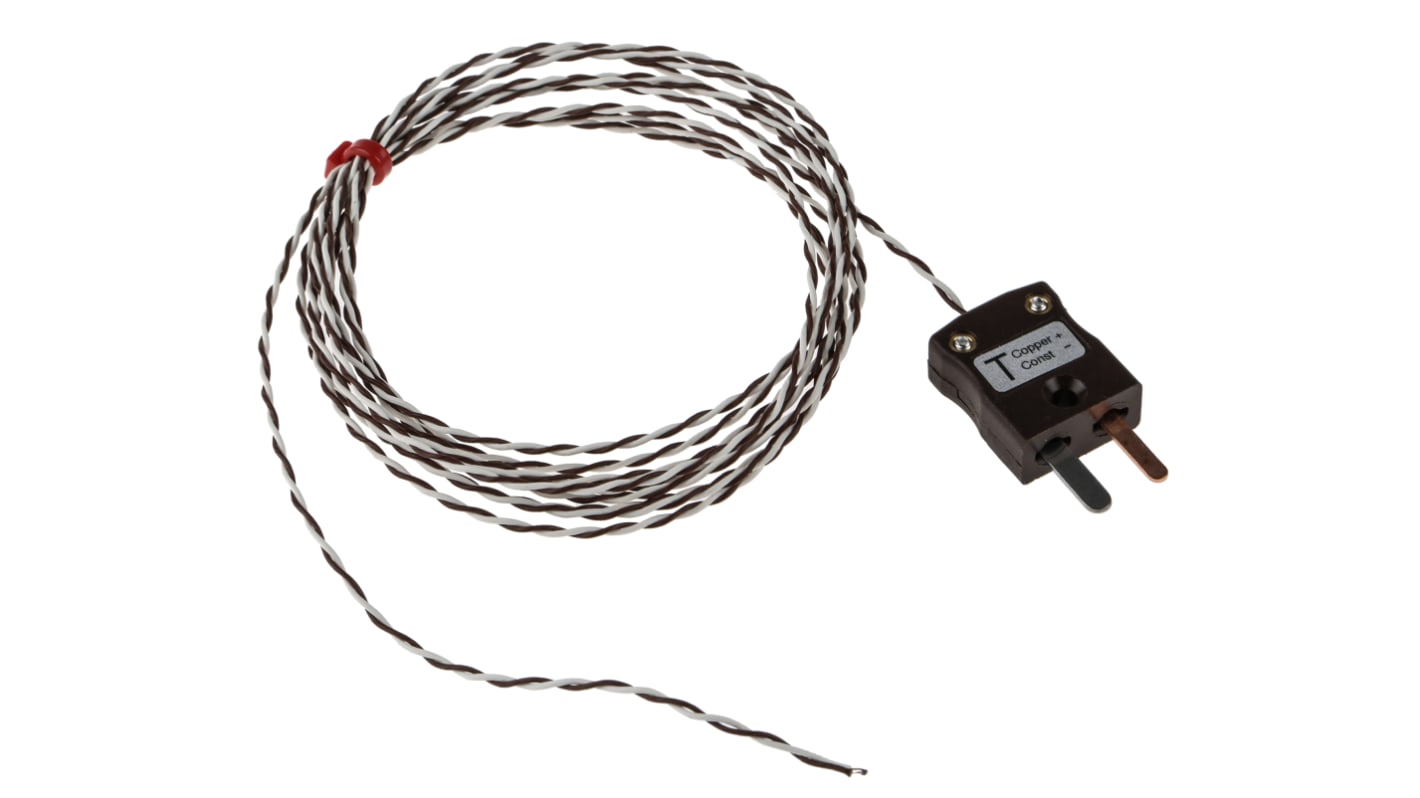 RS PRO Type T Exposed Junction Thermocouple 2m Length, 1/0.2mm Diameter → +260°C RS