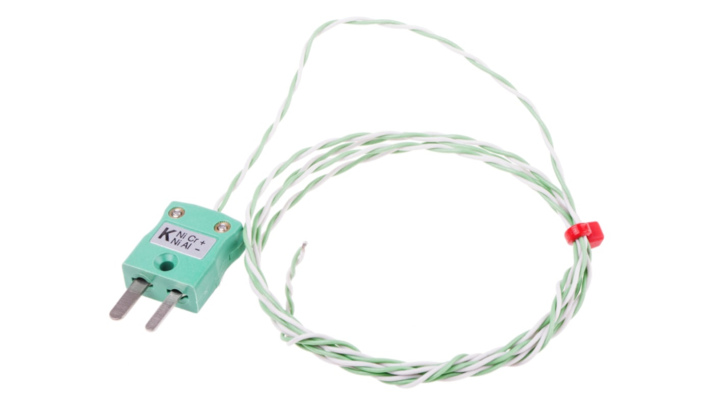 RS PRO Type K Exposed Junction Thermocouple 1m Length, 7/0.2mm Diameter → +250°C