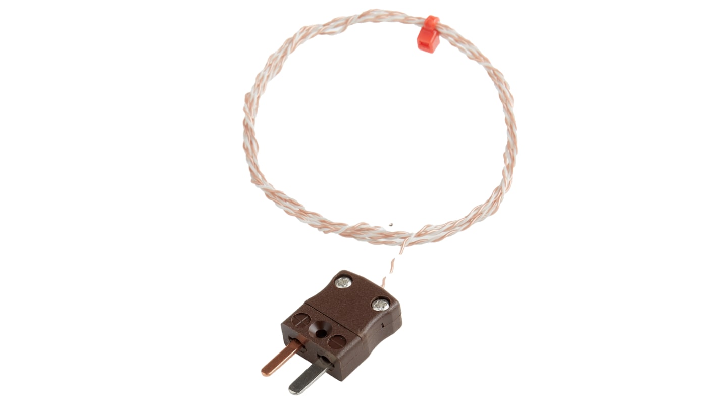 RS PRO Type T Thermocouple 1m Length, 1/0.3mm Diameter → +250°C