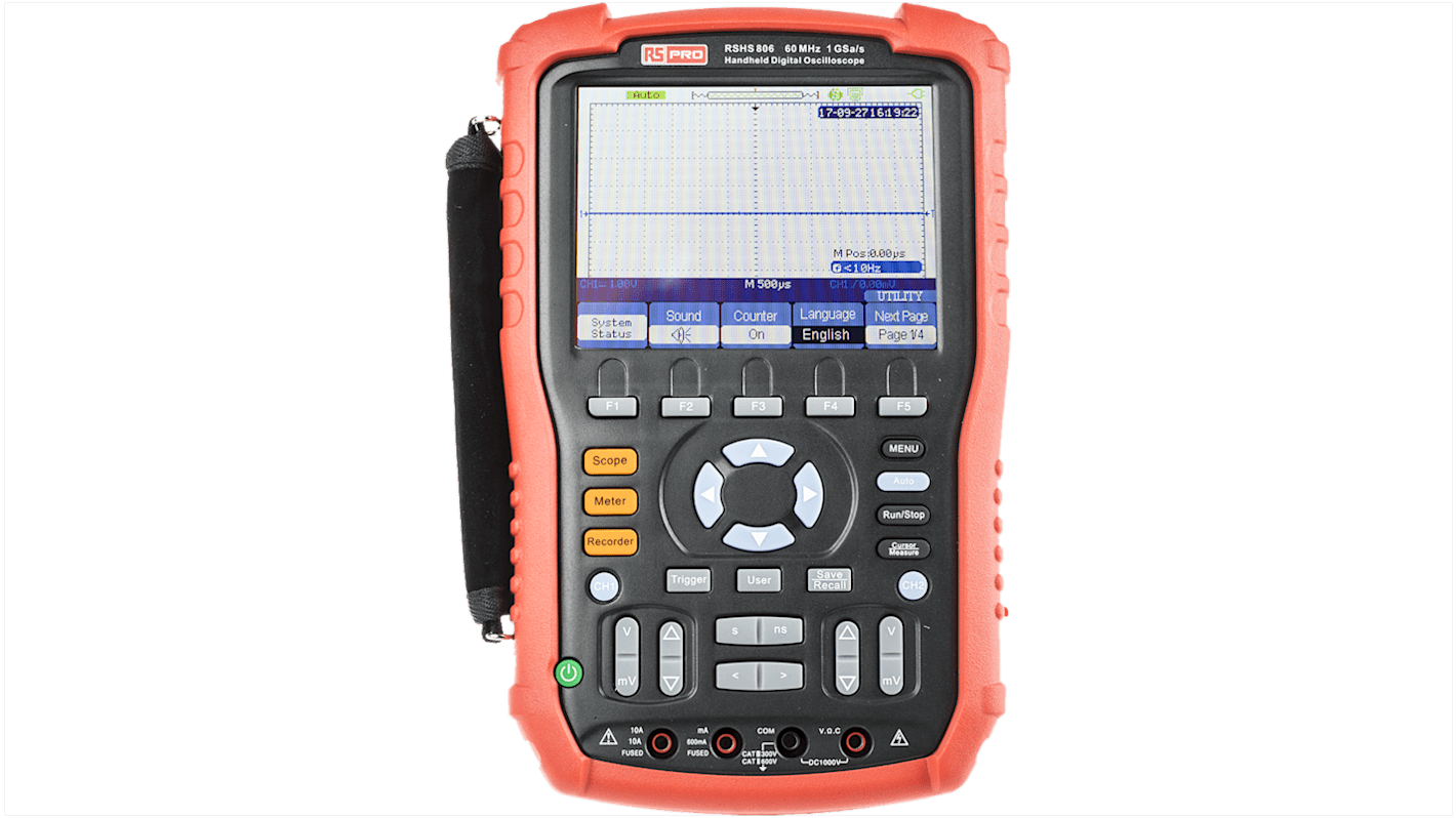 RS PRO RSHS806 Digital Handheld Oscilloscope, 2 Analogue Channels, 60MHz