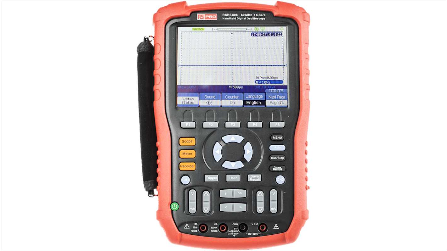 Oscilloscope Portable RS PRO, 60MHz