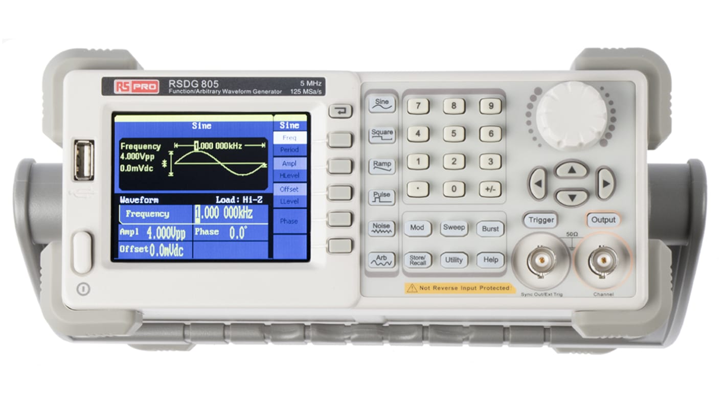 Generador de forma de onda arbitrario RS PRO, frecuencia de 0 MHz → 5MHZ