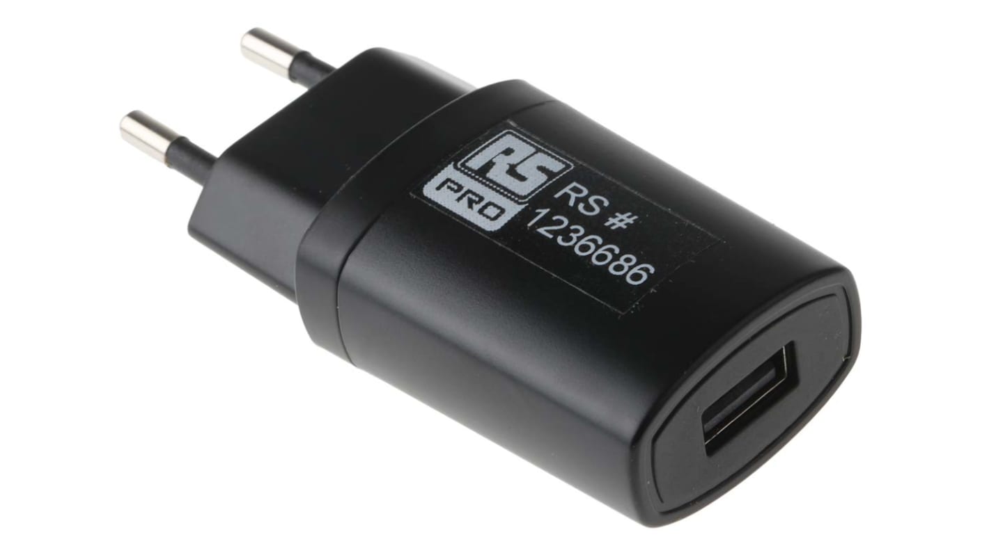 RS PRO 5V dc AC/DC-adapter, AC/DC-adapter, 1A, 5W, EU-stik