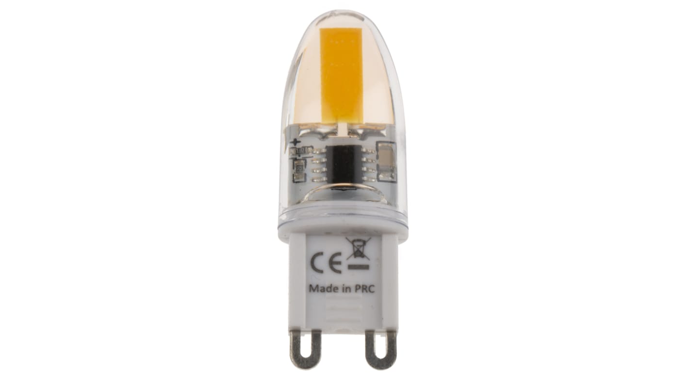 Lampadina LED a capsula RS PRO, 2 W, 160 lm, 20W equiv., 2700K, G9