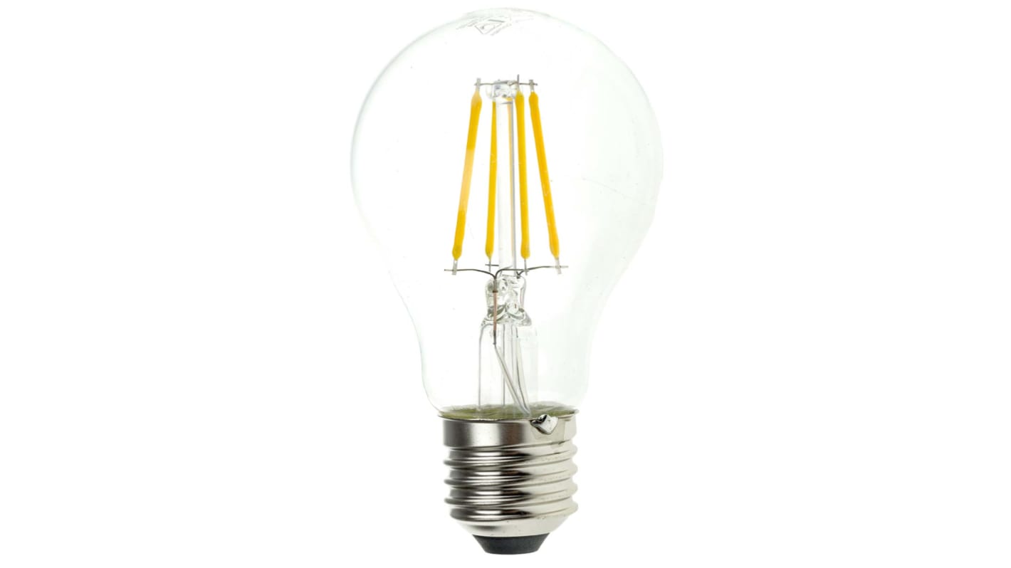 RS PRO, LED-Lampe, Kolbenform dimmbar, 7 W / 230V, 806 lm, E27 Sockel warmweiß