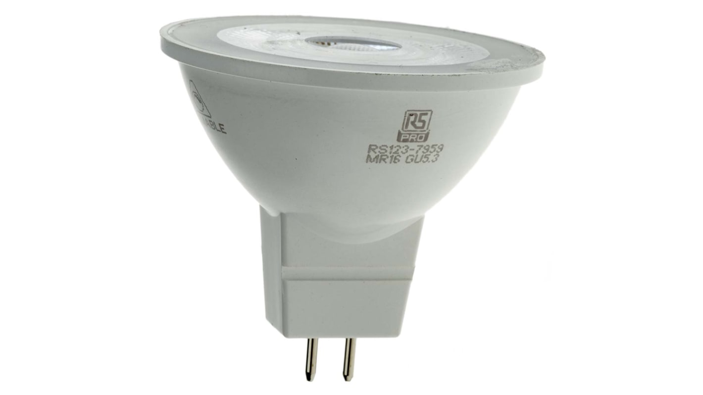 RS PRO GU5.3 LED Reflector Bulb 5 W(35W) 2700K, Warm White, Dimmable